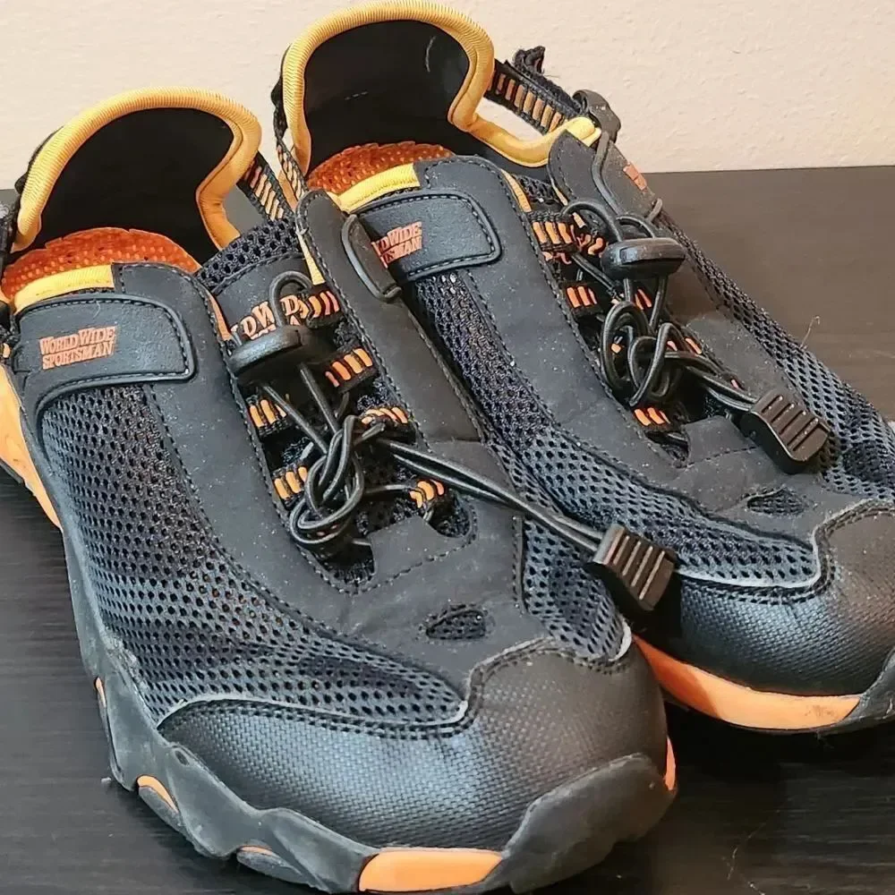 Skechers Black and Orange Sport Slip-On Water Shoes